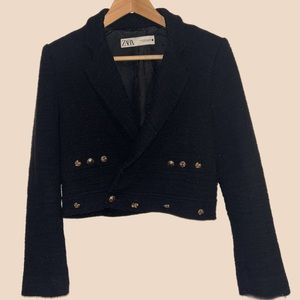 Zara Black Cropped Blazer